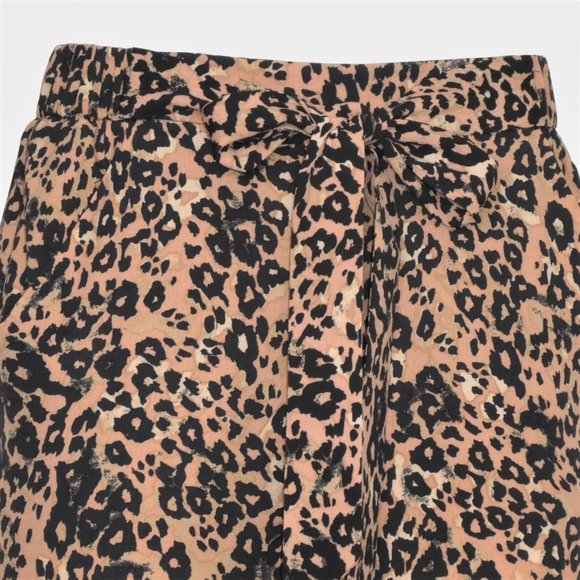 Aritzia Wilfred Faun High Waisted Cropped Wide-Leg leopard Print Pants Size S - Picture 5 of 10
